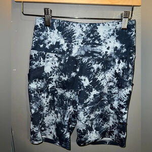 WILDFOX Sweat sz small blue and white tie dye bike shorts